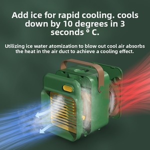 Nuevo Ventilador de <span class=keywords><strong>Aire</strong></span> <span class=keywords><strong>Acondicionado</strong></span> Portátil Pequeño de Escritorio, Ventilador Eléctrico USB Recargable con Humidificador en Spray, Ventilador de Refrigeración de <span class=keywords><strong>Aire</strong></span> para el Hogar con Asa - Product Image 6