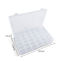 Boîte à bijoux en plastique à compartiments, organiseur professionnel de perles avec loquets sécurisés, étui de rangement transparent pour accessoires de loisirs créatifs