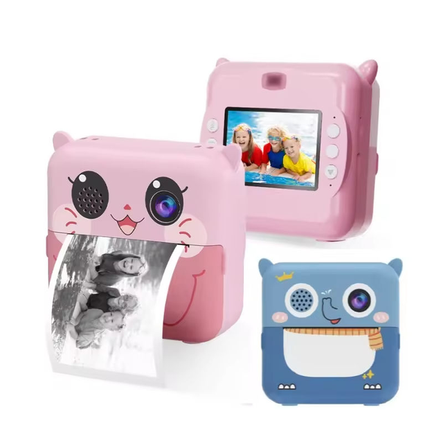 Cheapest FHD 1080P Kids Instant Print Camera 2Lens 1080P Selfie Digital Cam Instant Cam 1.5H As Christmas Gifts for Kids