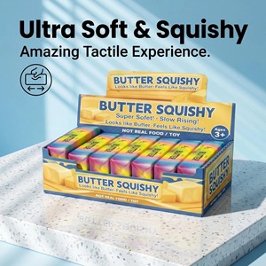 Juguete Antiestrés de Espuma PU Súper Suave de Rebote Lento con Forma de Barra de Mantequilla Arcoíris, Aroma Lácteo, para Mayores de 14 Años - Product Image 4
