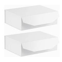 Boîtes cadeaux de mariage en carton rigide pliables de luxe, personnalisées, recyclables, noires et blanches, avec fermeture magnétique, pour emballer des parfums et des vêtements