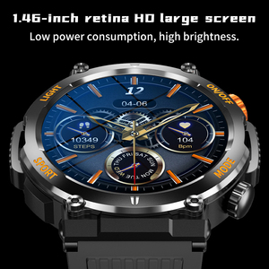 นาฬิกาสมาร์ทวอทช์ HT17 สำหรับกิจกรรมกลางแจ้ง หน้าจอ IPS รับสายได้ ตรวจจับการนอนหลับ ไฟฉายส่องสว่าง มาตรฐานกันน้ำ IP67 รองรับ Android และ IOS วัดค่าความอิ่มตัวของออกซิเจนในเลือด ตรวจวัดอัตราการเต้นของหัวใจ - Product Image 3