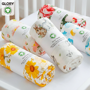 Couverture d'allaitement <span class=keywords><strong>en</strong></span> mousseline certifiée GOTS OEKO-TEX, fabrication durable, étiquette personnalisée, couverture pour bébé, cadeau écologique - Product Image 1