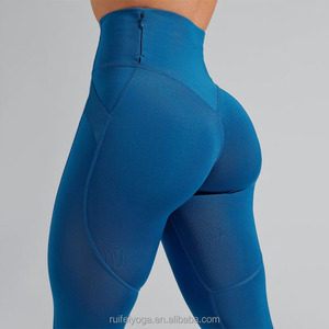 Leggings d'entraînement de gymnastique avec <span class=keywords><strong>boucle</strong></span> latérale élastique, Logo personnalisé de qualité supérieure 75% Nylon 25% Spandex v-front taille haute - Product Image 6