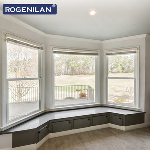 Ventanas Corredizas Verticales de Doble Vidrio Templado y Acristalamiento Doble, Resistentes al Agua <span class=keywords><strong>para</strong></span> <span class=keywords><strong>Exteriores</strong></span>, con Rejilla, de Aluminio, Marca ROGENILAN - Product Image 5