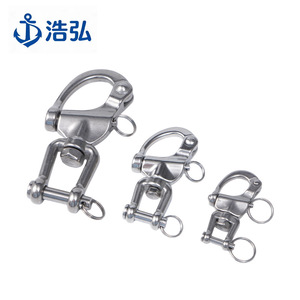 Manille pivotante en acier inoxydable Hirohiro, type fourche circulaire, 70mm, 87mm, 128mm, accessoires marins - Product Image 1