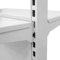 Étagère de présentation de supermarché à poteaux arrière de 1400/2000 mm de hauteur, 3 à 5 niveaux réglables, en acier laminé à froid, pour détaillants