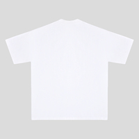 T-shirt blanc pour homme, coupe oversize à épaules tombantes, grammage lourd, 100% coton, haute qualité, personnalisable avec logo, style streetwear