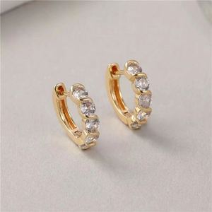 Venta al por mayor Zircon 14K Pendientes chapados en oro Nuevo estilo 18K Pendientes chapados en oro - Product Image 6