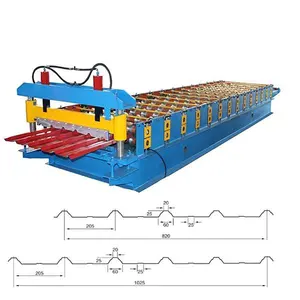 Galvaniz çelik IBR trapez kiremit rulo şekillendirme PBR R Panel soğuk rulo sac yapma makineleri