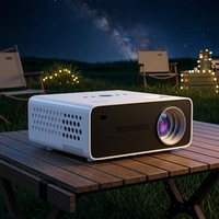 Meilleur projecteur intelligent Android 9.0 HT22 4K blanc avec télécommande, 120 lumens, projection 10m, 8 Go de ROM, garantie 1 an pour la maison