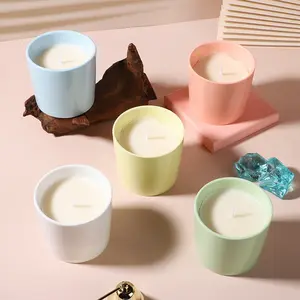 豪华陶瓷罐子设计定制私人标签蜡烛家居装饰香味大豆蜡蜡烛礼品套装