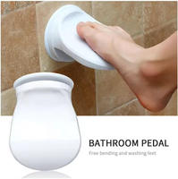 Repose-pieds antidérapant pour douche avec ventouses puissantes, design mural en PVC, construction robuste pour utilisation en salle de bain
