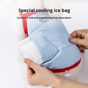 Rompi anjing Ice Silk, pakaian anjing musim panas, rompi pelindung matahari, pakaian hewan peliharaan bersirkulasi grosir, pakaian kucing pendingin untuk cuaca panas - Product Image 3