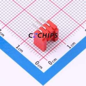 A200E1W1-2R3P12 Wire-to-Board Pin Header Bent Lead Through Hole,P=2mm Connector 1x3P 2mm Right Angle Insert HY - Product Image 2