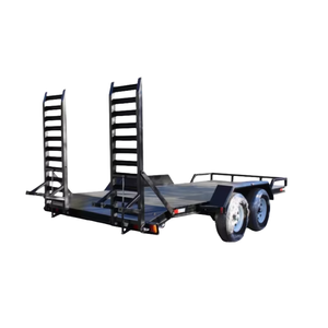 Remolque de Transporte con Capacidad de Carga de 3500 kg, con Escaleras, Pintado en Negro, Remolque para Transporte de Automóviles con Freno de Mano - Product Image 3