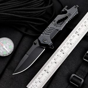 มีดพับยุทธวิธี ด้ามอลูมิเนียม ใบมีดสแตนเลส 3cr13  ประแจพับฉุกเฉิน DIY ที่เปิดกระป๋อง  แบบคาดเข็มขัด OEM HK FB085 1 - Product Image 2
