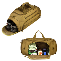 Sac de sport tactique S437 en tissu Oxford 600D, grand format, imperméable, durable, camouflage, pour activités de plein air, avec système MOLLE