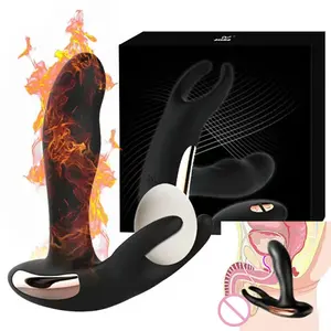 New Remote Controlled Vibrating anal Prostate Massager Vibrator heating 7 Speeds G Spot Vibrator Waterproof sex toys for man wom
