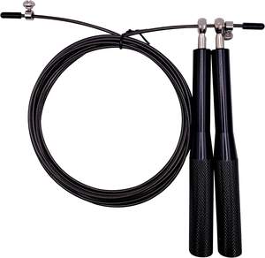 <span class=keywords><strong>Corde</strong></span> à <span class=keywords><strong>sauter</strong></span> à vitesse réglable avec roulement à billes en aluminium de haute qualité, options de couleurs noir, argent, rouge, bleu, portable - Product Image 1