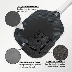 Raquette de pickleball en fibre de carbone Toray T700 à âme en mousse pleine haute densité 16 mm Trufoam <span class=keywords><strong>2</strong></span> TF 2026, la plus vendue - Product Image 4