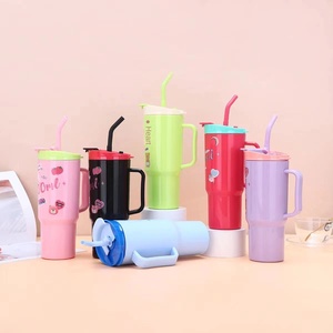 Set di <span class=keywords><strong>3</strong></span> Borracce Sportive da 40oz con Manico e Cannuccia, Bottiglie d'Acqua Portatili per Campeggio e Viaggi - Product Image 3