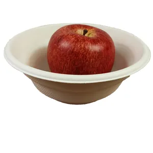 Tomato 50 pack disposable paper bowls sugarcane bowls bagasse disposable paper soup bowls 24oz