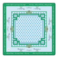 Tuiles de Mahjong Américaines Thème Bleu Premium en Acrylique Multicouche 160 Pièces pour Soirées Jeux à Domicile
