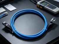 Câble de raccordement RJ45 FTP CAT5E blindé en cuivre haute performance de 2 m pour connexion informatique et surveillance