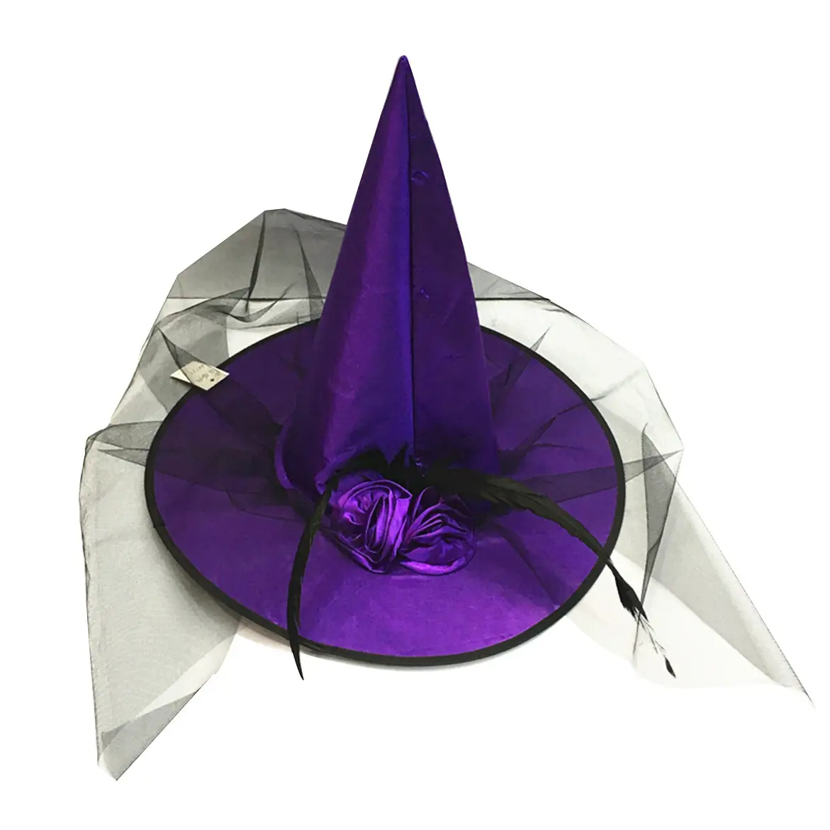 Adult Kids Witch Hats Masquerade Ribbon Wizard Hat Costume Party Birthday Witches Top Pointed Hats Cosplay Halloween Props