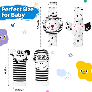 <span class=keywords><strong>Hochets</strong></span> en peluche pour bébés de 0 à 6 mois, jouets sensoriels pour nouveau-nés, <span class=keywords><strong>hochets</strong></span> de poignet pour bébés de 6 à 12 mois - Product Image 5