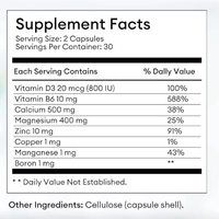 Kapsul Aeglewell Kalsium Magnesium Seng dengan Kalsium 1000mg, Magnesium 500mg untuk Kesehatan Tulang, Fungsi Otot, Kesehatan Jantung