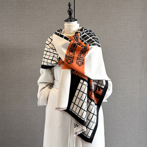 Scialle a sciarpa calda e calda da donna, lunga e traspirante, 180x65cm transfrontalieri autunno e inverno in poliestere - Product Image 4