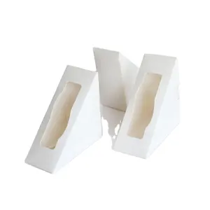 บรรจุภัณฑ์กล่องแซนด์วิชกระดาษไขสามเหลี่ยมพิมพ์ลายมาตรฐาน ISO สินค้าส่งออกจากเวียดนาม