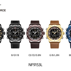 NAVIFORCE 9153 Sports Quartz LED <b>Digital</b> <b>Clock</b> Mens Watches Male Steel Week Time Wristwatch - Product Image 6