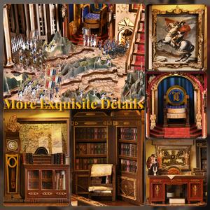 Minicity Book Nook, Kit de Rompecabezas 3D de Madera para Adultos y Adolescentes, Miniatura para Decoración de Estanterías, Regalo (Napoleón) - Product Image 3