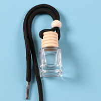 Nouveau Flacon Diffuseur de Parfum pour Voiture en Verre Mat Rond Créatif 5ml, Pendentif Décoratif Vide pour Huiles Essentielles