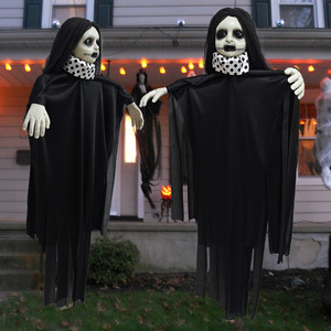 Décorations d'elfes squelettes d'Halloween pour l'extérieur, alimentées par piles, accessoires de fête pour la mise en scène d'Halloween - Product Image 3
