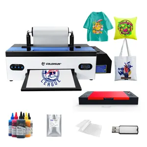 Colorsun small R1390 dtf printer factory promotion a3 dtf printer t-shirt printing machine pet film printer for All fabrics