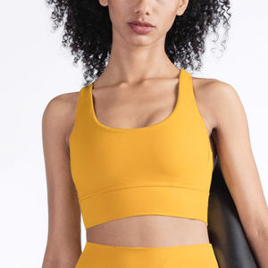 Logotipo personalizado Entrenamiento Ropa atlética Mujeres Sujetador deportivo de alto impacto Gimnasio Yoga Sujetador Tallas grandes Sujetador cruzado - Product Image 4