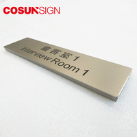 Plaque de numéro de maison moderne COSUN en acrylique et acier inoxydable pour hôtels et appartements