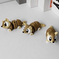 Vashine 3D impreso colorido creatividad armadillo juguetes PLA colorido 3D figura de acción conjunto movimiento juguete decoración para niños