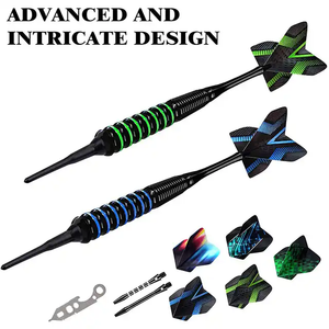 Fléchettes professionnelles modernes Dardo à pointe souple pour usage intérieur, avec tiges et plumes durables, pour cibles électroniques - Product Image 3