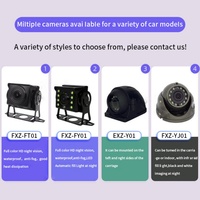 Sistema de Cámara Impermeable IP69K con Grabador de Pantalla Dividida AHD de 4 Canales y 10 Pulgadas, 1080P HD, para Camiones y Autobuses