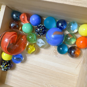 Billes de <span class=keywords><strong>verre</strong></span> en cristal de haute qualité, 16 mm, couleur unie, lustre métallique, faites à la main, motif floral, toucher réel, assortiment pour Noël et jeux - Product Image 5