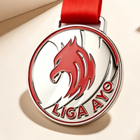 Médaille de course virtuelle personnalisée en or ou en argent, récompense sportive pour le vainqueur