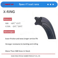 Joint torique quadruple NBR FKM en caoutchouc à faible friction, joint à quatre lobes pour systèmes hydrauliques et pneumatiques, joint X, fabricant chinois
