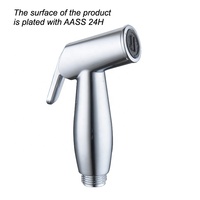 Ensemble de pulvérisateur de bidet portable économique en ABS pour hôtel, avec jet d'eau haute pression et pulvérisation verticale manuelle