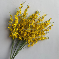 Anggrek Oncidium Sutra Buatan Premium C245 Tangkai Tunggal Buatan Tangan Realistis untuk Dekorasi Pernikahan, Natal, dan Kembali ke Sekolah