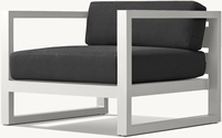 Haute qualité usine fin aluminium canapé meubles sectionnel extérieur ensemble chaise unique pivotant L U forme étanche Patio jardin